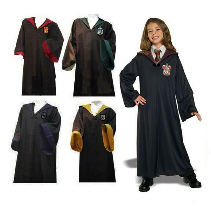 Unisex Deluxe School Robe Adult Young Gryffindor Slytherin House School ...