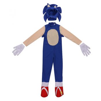 4-13Y Kids Anime Deluxe Sonic The Hedgehog Costume Girl Game Character Cosplay Halloween Costume for Kids