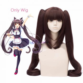 Anime Chocola NEKOPARA Cosplay Chocola Vanilla Maid Dress Costume Cat Neko Girl NEKOPARA Cosplay Women Costume Wig Game