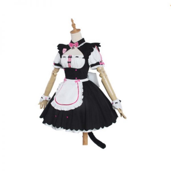 Anime Chocola NEKOPARA Cosplay Chocola Vanilla Maid Dress Costume Cat Neko Girl NEKOPARA Cosplay Women Costume Wig Game