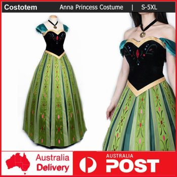 Frozen Snow Anna Fancy Dress cosplay Adult Princess Queen Cosplay Halloween