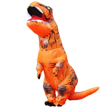 T-Rex Dinosaur Inflatable Costume Cosplay Adults Kids Funny Bolw Up Suit